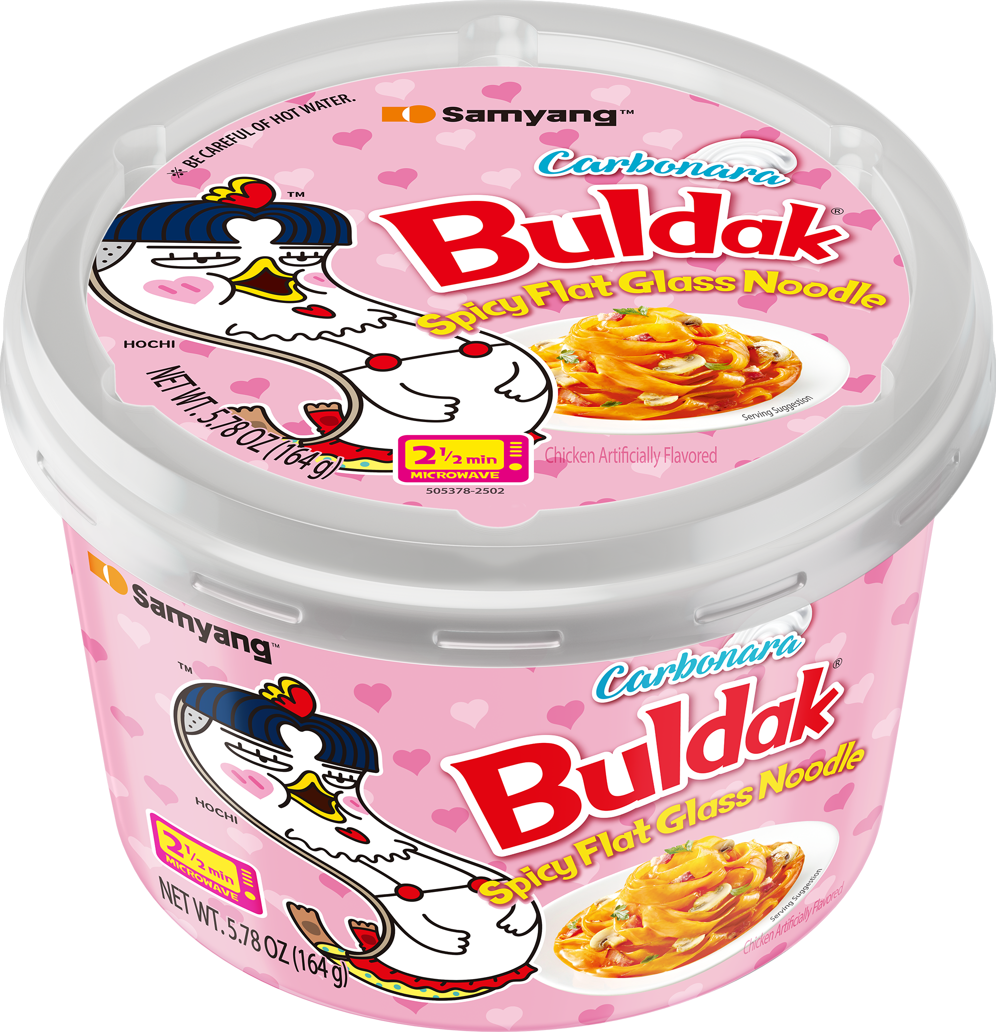 Buldak Wide Glass Noodle Carbonara 164g