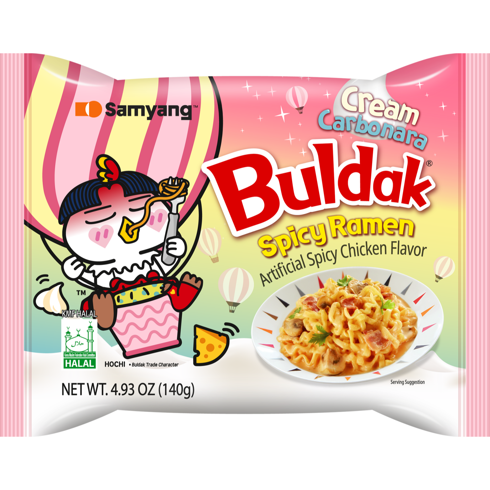 Buldak Ramen Cream Carbonara 4.93 OZ(140g)