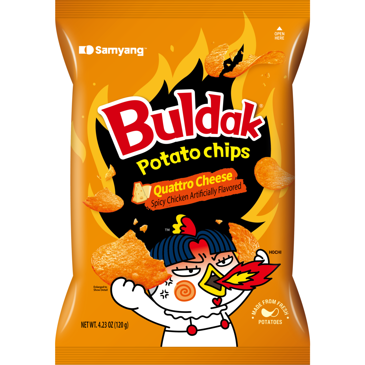 Buldak Potato Chips Quattro cheese 120g